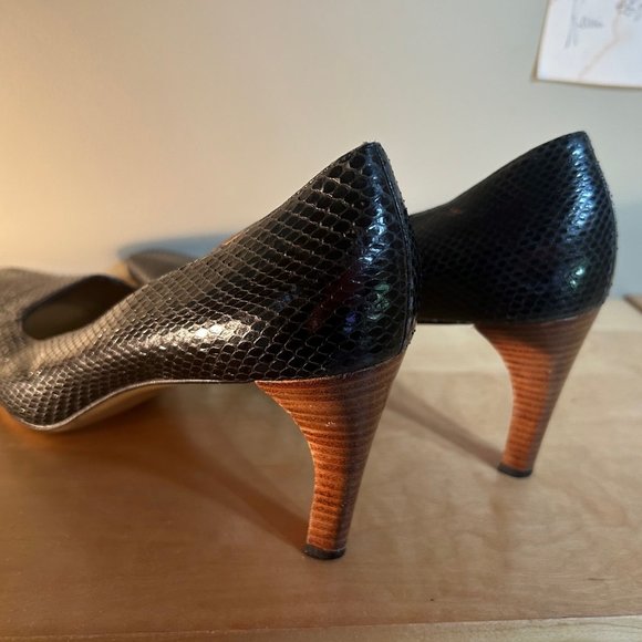 Gucci black snakeskin pumps - Picture 2 of 2